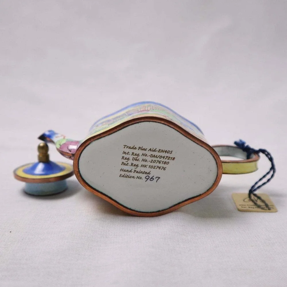 Charlotte di Vita Numbered Edition Miniature Teapot Hand Painted w/Box Certified - Picture 5 of 9